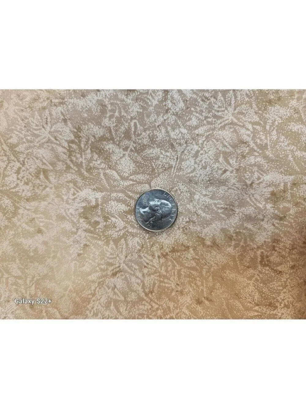 Frosted Leaf Beige Tone on Tone Cotton Fabric By The Yard For Quilting & Sewing
